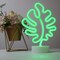 Summer Tropical Leaf Tabletop Neon Light – Battery or USB Powered LED Decorative Lights for Summer Vibes, Tabletop for Bedroom, Office, Dorm, and Parties (Green)